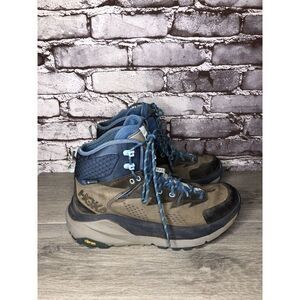 Men's Hoka One One Kaha GTX Gore-Tex Blue & Gray Mid Hiking Boots Women Sz 8M US